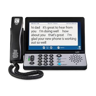 Hamilton CapTel 2400iSPNBT Captioned Telephone, Large Touch Screen Phone for Hard of Hearing with Answering Machine, Powerful Speakerphone, Volume Booster up to 40dB, Hearing Aid Compatible