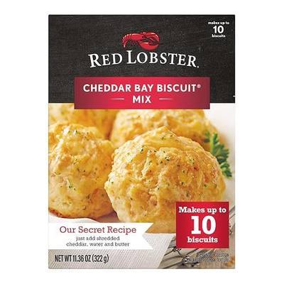 Red Lobster Cheddar Bay Biscuit Mix, Garlic Herb Seasoning Included, Cheddar Biscuit Mix, 11.36 Oz Box