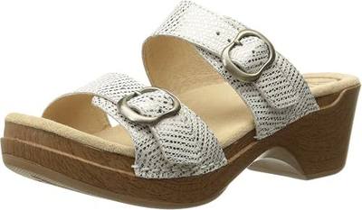 Dansko Women's Sophie Turquoise Snake Wedge Sandal