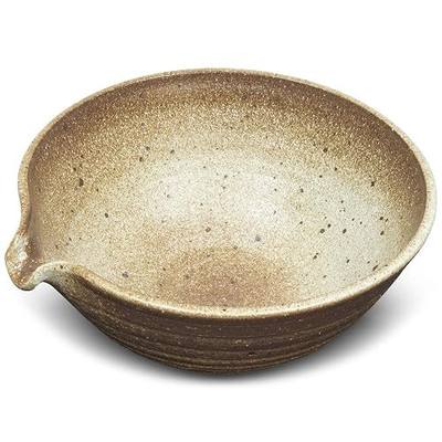 ELITEA Matcha Green Tea Bowl Chawan with Spout Pottery Clay Large