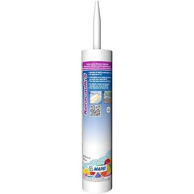 Mapei Keracaulk S Premium, Paintable, Sanded, Siliconized Acrylic Caulk, Expertly Formulated to Match Grout Colors, 10 oz., 5077 Frost- Sanded