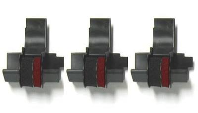 Compumatic Calculator Ink Roller Replaces IR40T CP13 EA772R Black/Red, 3-pk | Fits Sharp EL-1750V/EL-1801V, Casio HR-170RC/HR-200RC/HR-300RC, Canon P23-DH-V/P23-DHV-3/P27-DH, Catiga CP30A/CP90A, & more
