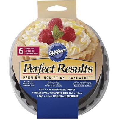 Wilton Perfect Results 4.75 Inch Round Tart/Quiche Pan, Set of 6