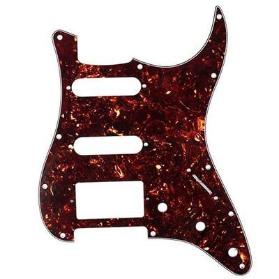 Musiclily HSS 11 Hole Strat Electric Guitar Pickguard for Fender USA/Mexican Made American Standard Stratocaster Modern Style Guitar Parts,4Ply Tortoise Shell