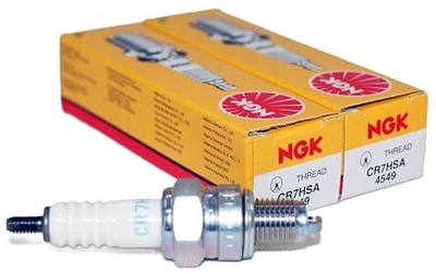 NGK 4549 Standard Nickel Spark Plugs CR7HSA Threaded Terminal, Compatible with Arctic Cat Can-Am Honda Kawasaki KYMCO Polaris Suzuki Yamaha and More (2 Pack)