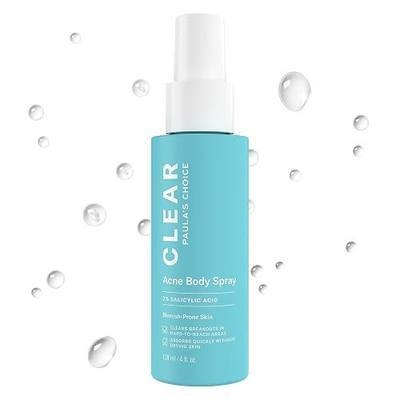 Paula's Choice CLEAR Exfoliating Back & Body Acne Spray, Bacne Spray with 2% BHA Salicylic Acid Back Acne Treatment for Clogged Pores, Blackheads & Breakouts, Alcohol-Free, Fragrance-Free, 4 Fl Oz