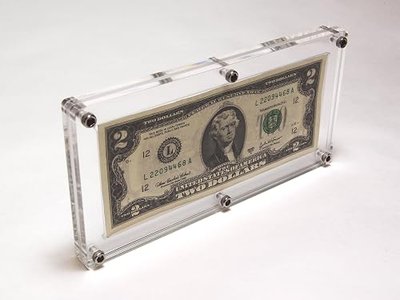 Acrylic Single US Bank Note Frame Plastic Money Holder Currency Display Dollar Bill Slab Case