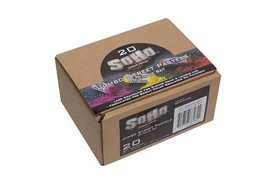 Soho Urban Artist Professional Pastels - Jumbo Street Pastel Set of 20 Colors, 1" Diameter, 2.7" Length, Non-Toxic, Brilliant Pigments, Ideal for Pavement, Less Crumbling than Sidewalk Chalk