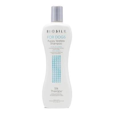 BioSilk for Dogs Puppy Tearless Shampoo, Gentle Dog Wash with Silk Proteins, Paraben and Sulfate Free Formula Helps Clean and Condition Coats for Puppies and Dogs, 12 Fl Oz