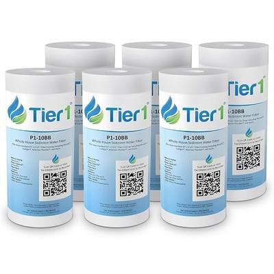 Tier1 1 Micron 10x4.5 Water Filter | Spun Wound Polypropylene Whole House Sediment Water Filter | Replacement for Pentek DGD-2501, 155359-43, SDC-45-1001 | 4.5 x 10 Water Filter Cartridge (6-Pack)