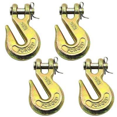 WorldPac (Pack of 4) 5/16-inch, Grade 70 Clevis Grab Hook, Yellow Chromate Finish