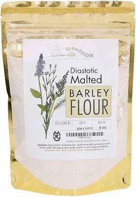 Breadtopia Organic Diastatic Malt Powder 8 oz. | Non-GMO Malted Barley Flour | No Additives, No Sugar, & No Fillers | Milled from Whole Malted Barley Kernel |