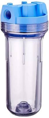 Pentair Pentek 150072 Traditional Standard Filter Housing, 3/4" NPT #10 Clear Water Filter Housing with Mounting Cap, 10-Inch, Blue/Clear