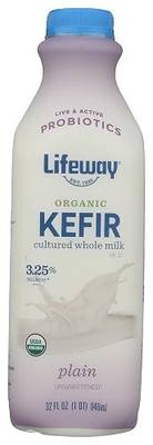 Lifeway Organic Plain Unsweetened Kefir, 32 FZ