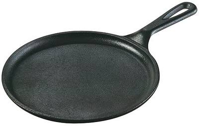 Lodge Cast Iron Griddle – 8 Inch Round Pre-Seasoned Griddle Pan for Pancakes, Tortillas, and More – Induction, Grill, Oven & Campfire Compatible – Made in USA, Non-Toxic, PFAS-Free