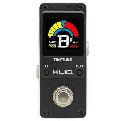 KLIQ TinyTune Pro Stage Tuner Pedal for Guitar & Bass, Mini Chromatic Pedal with True Bypass, Silent Switch, Flat Tuning, LED Display & Pitch Calibration (9V Power Supply Required)