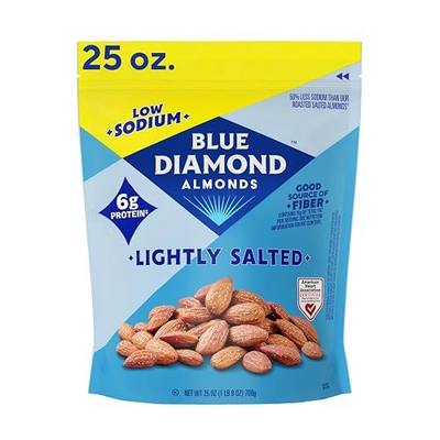 Blue Diamond Almonds Lightly Salted Flavored Snack Nuts, 25 oz, Pack of 1