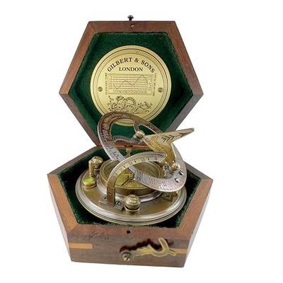 Anniversary Brass Sundial Compass Gift for Him or Her – Keepsake for Husband, Wife or Couple – 50th 40th 25th 20th 1st Year Wedding or Love Celebration – Engraved or Embossed Romantic Quote Compass
