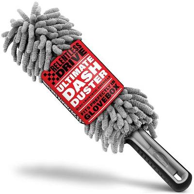 Relentless Drive Car Duster Interior 14" – Ultimate Dash Duster for Women & Men, Chenille Car Accessories Interior, Lint & Scratch-Free