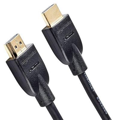 Amazon Basics HDMI Cable, 3ft, 4K@60Hz, High-Speed HDMI 2.0 Cord, 18Gbps, 2160p, 48 bit, Compatible with TV/PS5/Xbox/Roku, Black