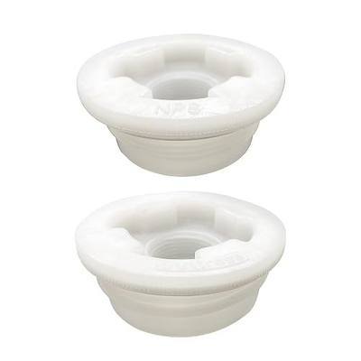 Bung Cap 2" with 3/4" Knock Out Combo 2pc (1 Buttress Thread & 1 NPT Thread) Fits Plastic 15, 30, 55 Gallon Drum,