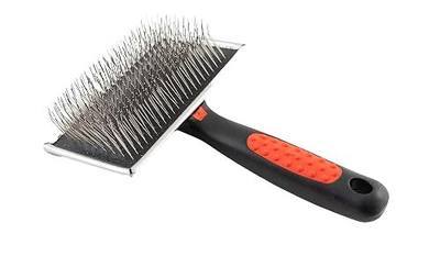 Paw Brothers Professional Grade Extra Long Slicker Brush - Ergonomic Handle, Removes Loose Undercoat and Tangles for Dogs