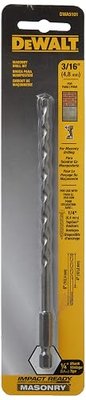 DeWalt DWA5101 3/16-in x 6-in Carbide Masonry Drill Bit for Rotary Drill/Impact Driver