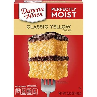 Duncan Hines Perfectly Moist Classic Yellow Cake Mix 15.25 Ounce, Pack of 12