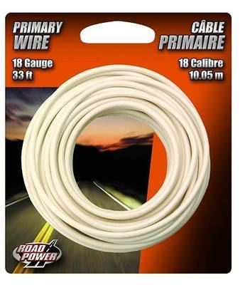 Coleman Cable 55667233 18 Gauge Automotive Copper Wire; White; 33'