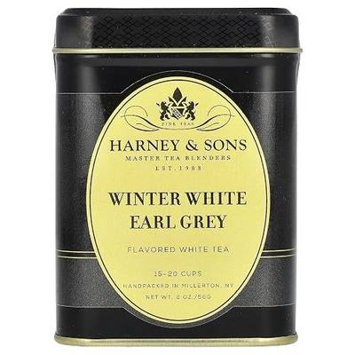 Harney & Sons Winter White Earl Grey Loose Leaf White Tea, 2 oz | Chinese Mutan white tea with natural bergamot flavor. Contains caffeine. Kosher.