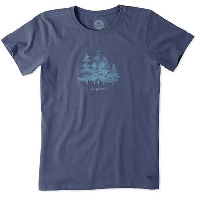 Life is Good Women's Watercolor Trees Crusher Tee