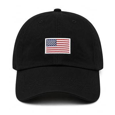 USA Flag & Embroidery Premium 100% Cotton Low Profile Adjustable Baseball Dad Cap