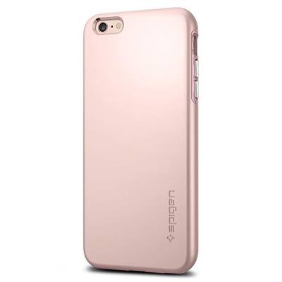 Spigen Thin Fit Hybrid iPhone 6S Plus Case with Premium SF Coated Non Slip Matte Surface for Excellent Grip for iPhone 6S Plus 2015 - Rose Gold