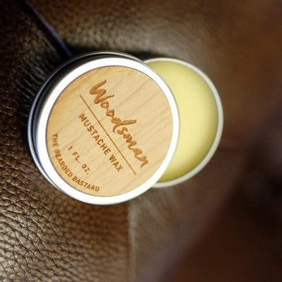 The Bearded Bastard TBB Woodsman Mustache Wax | Tame & Style Your Mustache | Excellent Grooming, Cedar Scent | Men's Grooming Product (1 Oz.)