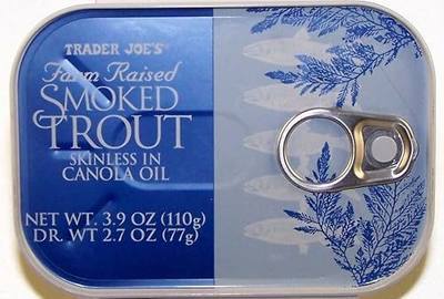 Trader Joe's Farm Raised Smoked Trout Skinless in Canola Oil – (3 Pack)