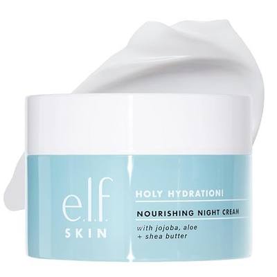 e.l.f. SKIN Holy Hydration! Nourishing Night Cream, Ultra-Hydrating Moisturizer, Infused with Shea Butter, Soothes Skin, 1.76 Oz (Packaging May Vary)