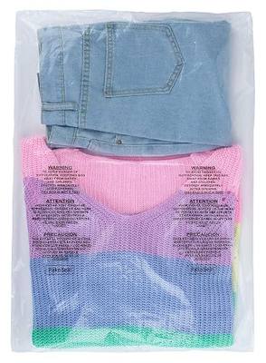 Clear 16x22 Self Seal Poly Bags, Suffocation Warning (100 Count)