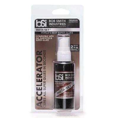 Bob Smith Industries Insta-Set Super Glue Accelerator 2 fl oz - Fast Drying Liquid Activator for Cyanoacrylate Adhesives, Enhance Repair Speed - Strawberry Scent