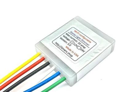 Dome Light Dimmer with Delay, Fits Any Car, 20 Sec and 10 Min Timeout, Rotary Switch, Manual Operation, White