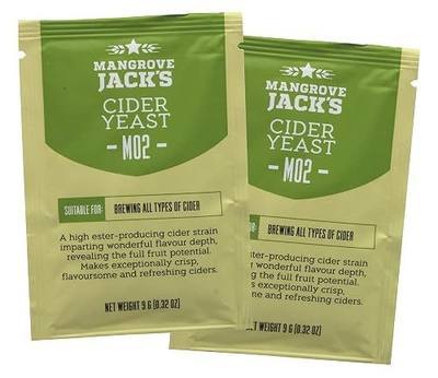 2X Mangrove Jack's Yeast Cider M02 Craft Series Yeast 9g Treats 23L