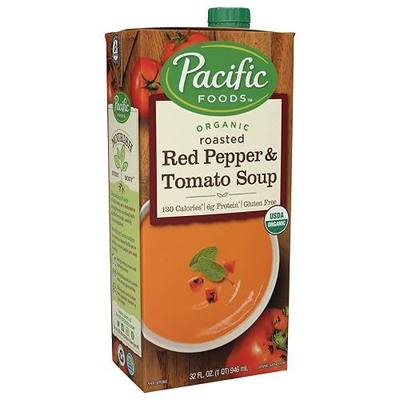 Pacific Organic Soup, Roasted Red Pepper & Tomato, 32 Oz. (Pack of 4)