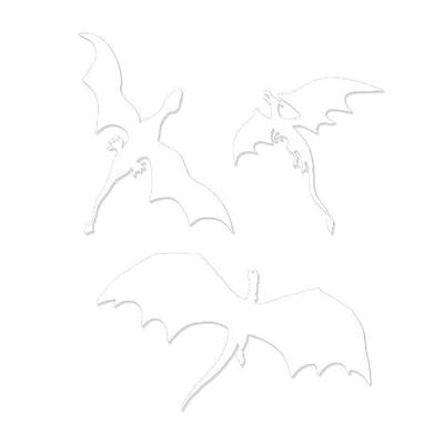 3 Dragons Flying Vinyl Decal for Car Truck Glass Window Laptop Electronics - 6" White