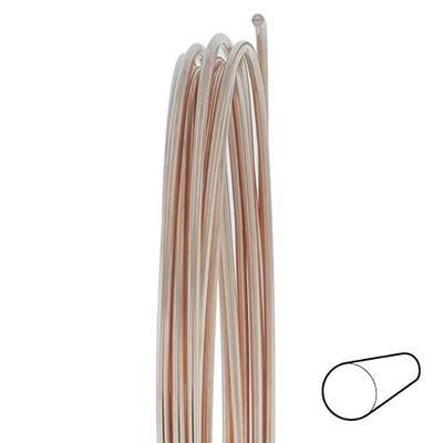 WireJewelry 16 Gauge Round Half Hard 14/20 Rose Gold Filled Wire - 25 Feet