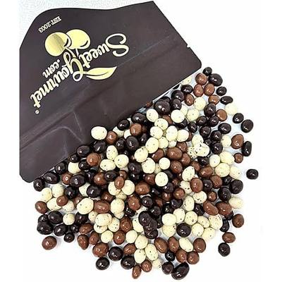 SweetGourmet Chocolate Covered Espresso Beans Blend | White Milk Dark Chocolate | 1 Pound
