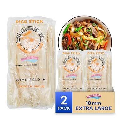 Wide Thai Rice Stick Noodles Xl (1cm) Pack of 2 (16 Ounce each)