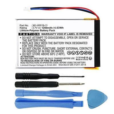 1250mAh 361-00019-11, 361-00019-13, 010-00621-10 Battery Replacement Compatible with Garmin Nuvi 200, 205, 250, 252, 255, 260, 265, 270 GPS Units