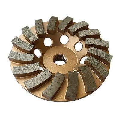 4" Diamond Grinding Wheel for Concrete Masonry 16 Segments 5/8"-11 | 16 turbo segments, cup wheel for concrete and masonry grinding. #30/40 grit, medium bond, 5/8"-11 threaded arbor