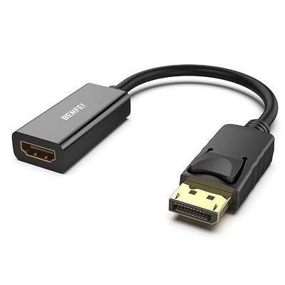 BENFEI 4K DisplayPort to HDMI Adapter, Uni-Directional DP 1.2 Computer to HDMI 2.0 Screen Gold-Plated DP Display Port to HDMI Adapter (Male to Female) Compatible with Lenovo Dell HP and Other Passive