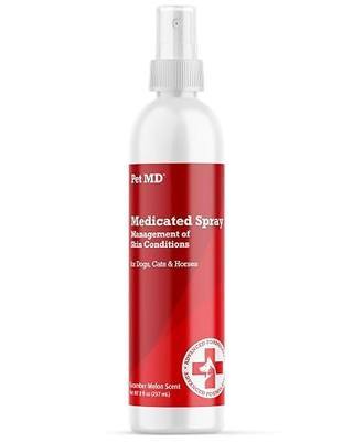Pet MD Topical Spray for Dogs, Cats, and Horses - 8 oz | with Essential Fatty Acids, Aloe and Vitamin E