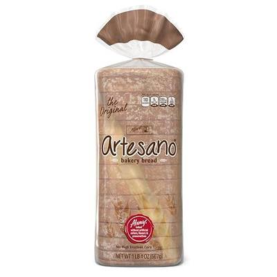 Alfaro's Artesano Bakery Bread, 20 Oz Loaf Of White Bread Without Artificial Preservatives | Always Baked Without Artificial Colors, Flavors & Preservatives | No High Fructose Corn Syrup